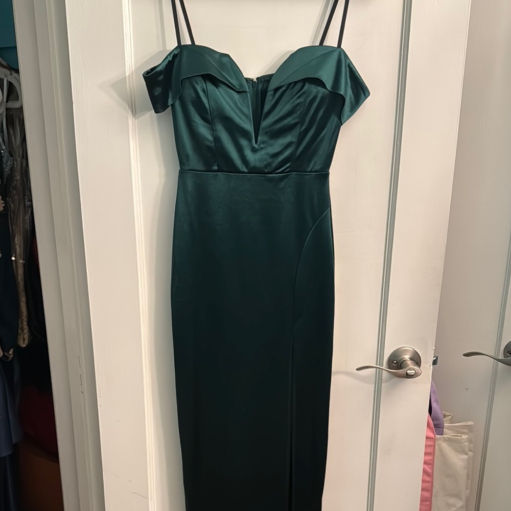 Elegant Hunter Satin Dress